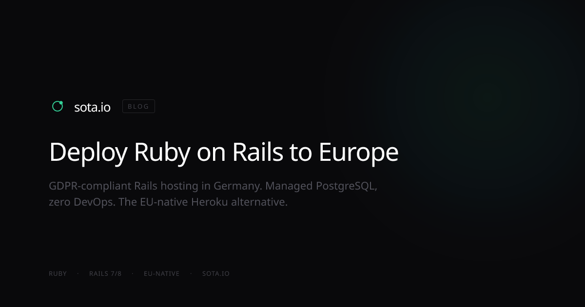 Deploy Ruby on Rails to Europe — GDPR-Compliant Rails Hosting in 2026 ...